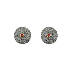 Silver Circles With Ruby - ArtLofter