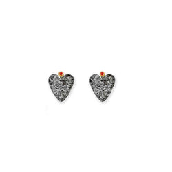 Silver Hearts With Ruby - ArtLofter