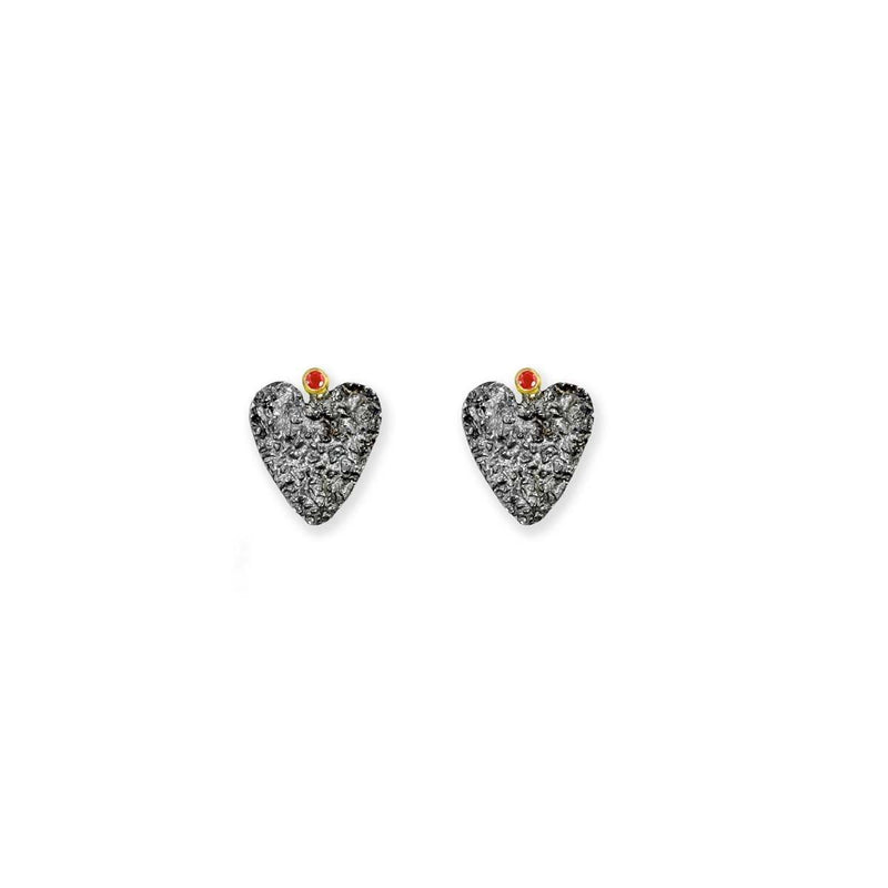 Silver Hearts With Ruby - ArtLofter