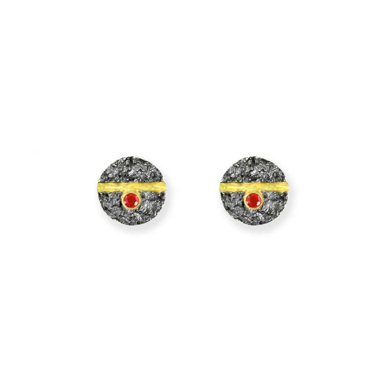 Silver Circles With Ruby - ArtLofter