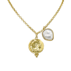 Coin & Pearl Necklace