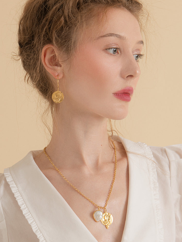 Coin & Pearl Necklace