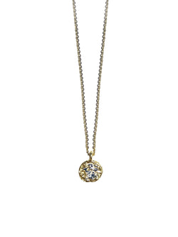Small Gold Plated Necklace With Diamond Dust - ArtLofter