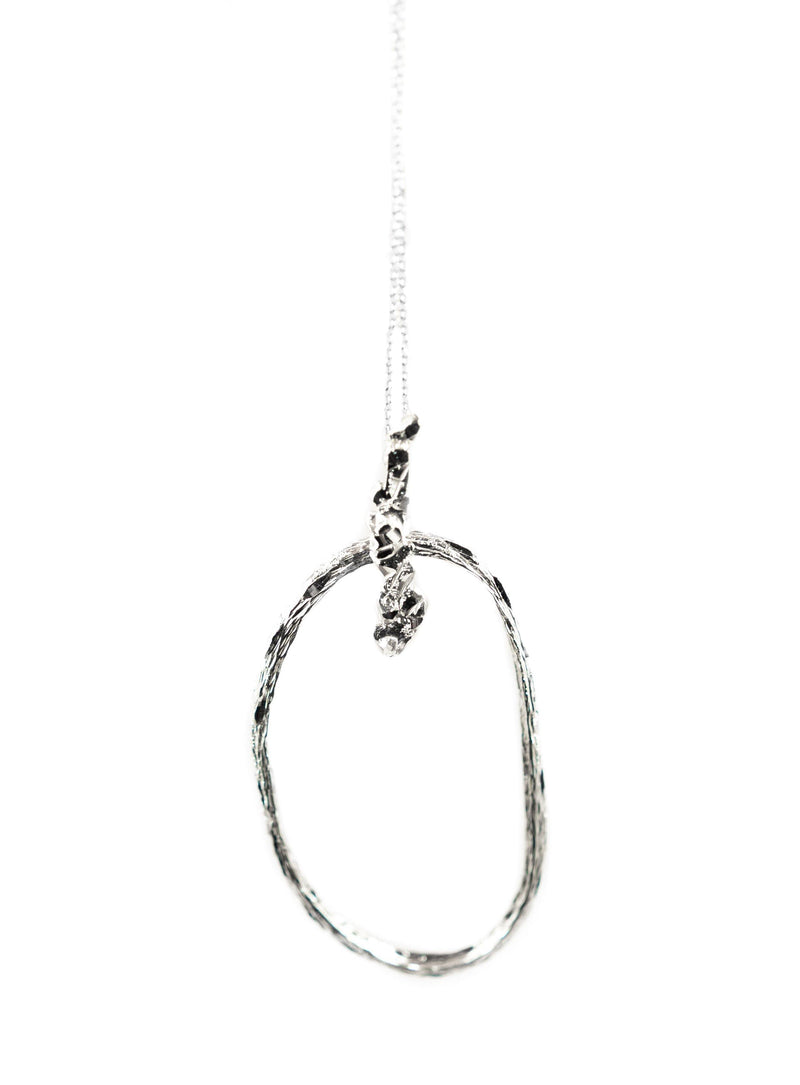 Silver Necklace With Diamond Dust - ArtLofter