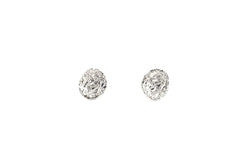 Silver Earrings With Diamond Dust - ArtLofter