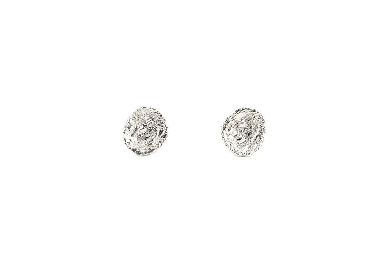 Silver Earrings With Diamond Dust - ArtLofter