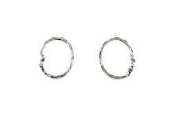 Silver Earrings With Diamond Dust - ArtLofter