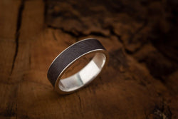 Silver Ring With Wood - ArtLofter