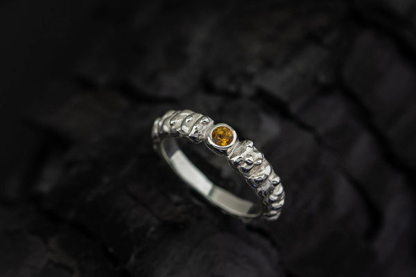 Silver Ring With Citrine - ArtLofter