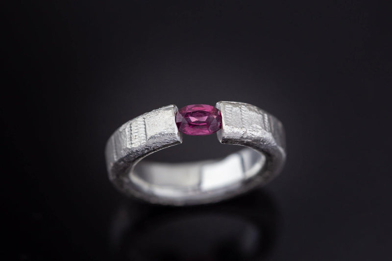 Silver Ring With Rhodolite - ArtLofter