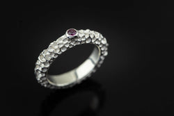 Silver Ring With Rhodolite - ArtLofter