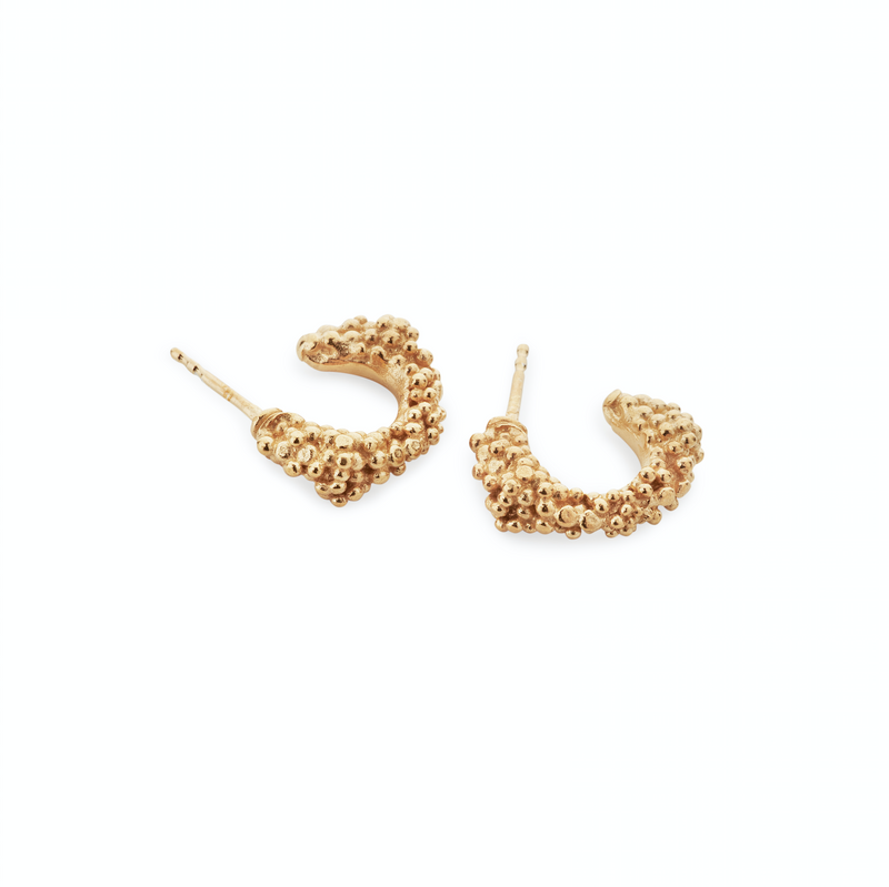 Gold Sparkling Earrings - ArtLofter